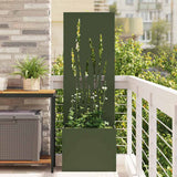 Tuin Privacy Screen 32 X 150 Cm Koudgewalst Staal Olijfgroen