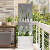 Tuin Privacy Screen Zilver 50 X 32 X 1 Roestvrij Staal