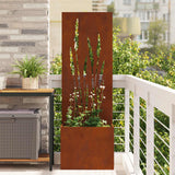 Tuin Privacy Screen Roestig 50 X 32 X 1 Cortenstaal