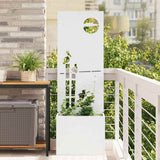 Tuin Privacy Screen 50 X 32 X 1 Koudgewalst Staal Wit