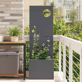 Tuin Privacy Screen Antraciet 32 X 150 Cm Koudgewalst Staal Antracietkleurig