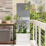 Tuin Privacy Screen Zilver 50 X 32 X 1 Roestvrij Staal