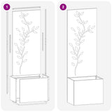 Tuin Privacy Screen Zwart 50 X 32 X 150 Cm Koudgewalst Staal Cortenstaal