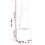 Tuin Privacy Screen Zwart 50 X 32 X 150 Cm Koudgewalst Staal Cortenstaal