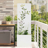 Tuin Privacy Screen 50 X 32 X 1 Koudgewalst Staal Wit
