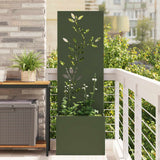 Tuin Privacy Screen 32 X 150 Cm Koudgewalst Staal Olijfgroen
