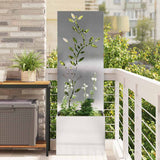 Tuin Privacy Screen Zilver 50 X 32 X 1 Roestvrij Staal
