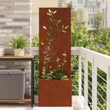 Tuin Privacy Screen Roestig 50 X 32 X 1 Cortenstaal