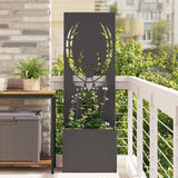 Tuin Privacy Screen 50 X 32 X 1 Koudgewalst Staal Zwart