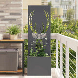 Tuin Privacy Screen Antraciet 32 X 150 Cm Koudgewalst Staal Antracietkleurig