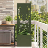 Tuin Privacy Screen 32 X 150 Cm Koudgewalst Staal Olijfgroen