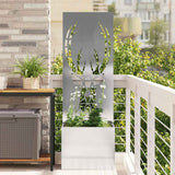 Tuin Privacy Screen Zilver 50 X 32 X 1 Roestvrij Staal