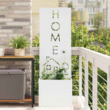 Tuin Privacy Screen 50 X 32 X 1 Koudgewalst Staal Wit