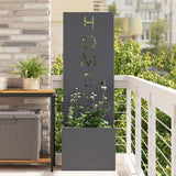 Tuin Privacy Screen Antraciet 32 X 150 Cm Koudgewalst Staal Antracietkleurig