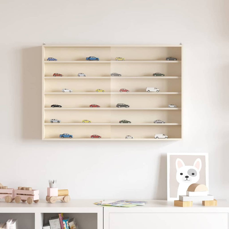 Houten Verzamelvitrine Met Deuren 100X8,5X37 Cm