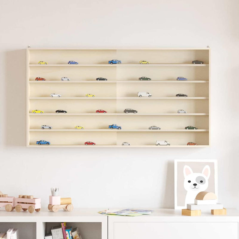 Houten Verzamelvitrine Met Deuren 100X8,5X37 Cm