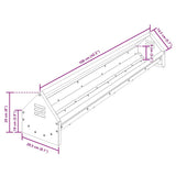 Kippen Voederbak 108 X 20,5 X 20 Cm Koudgewalst Staal