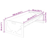 Voederbak Voor Vee 108 X 50 X 28 Cm Koudgewalst Staal