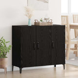 Dressoir 90X34X80 Cm Bewerkt Hout Artisanaal Eikenkleur