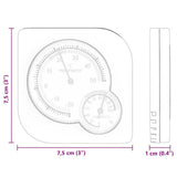 Thermo Hygrometer Wit 7,5 X 7,5 X 1,2 Cm Abs