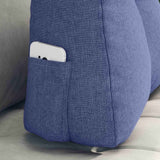 Rugkussen Stof Jeans Blauw