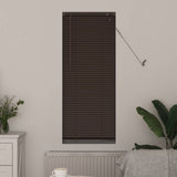 Jaloezie Met Patroon 150 X 40 Cm 25 Mm Pvc Donkerbruin