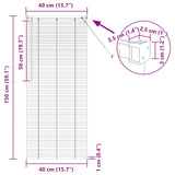 Jaloezie Met Patroon 150 X 40 Cm 25 Mm Pvc Donkerbruin