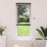 Jaloezie Met Patroon 150 X 40 Cm 25 Mm Pvc Donkerbruin