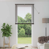 Jaloezie Met Patroon 150 X 40 Cm 25 Mm Pvc Donkerbruin