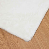 Antislip Vloerkleed Van Imitatie Konijnenbont Olite Wit