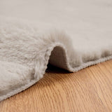 Antislip Vloerkleed Van Imitatie Konijnenbont Olite Beige