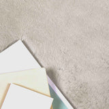Antislip Vloerkleed Van Imitatie Konijnenbont Olite Beige