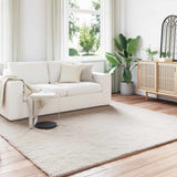 Antislip Vloerkleed Van Imitatie Konijnenbont Olite Beige