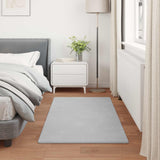 Antislip Vloerkleed Van Imitatie Konijnenbont Olite Grijs