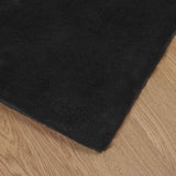 Antislip Vloerkleed Van Imitatie Konijnenbont Olite Zwart