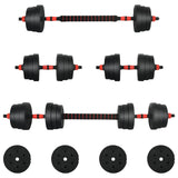 2-In-1 Halter Set 30Kg Zwart En Rood Cement En Ijzeren Zand