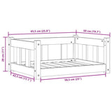Hondenbed 65,5 X 50 X 28 Cm Massief Grenenhout