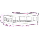 Hondenbed 100 X 70 X 28 Cm Massief Grenenhout