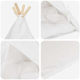 Dieren Teepee Met Kussen Wit 40 X 40 X 50 Cm Polyester