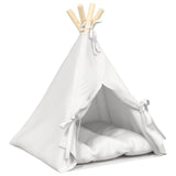 Dieren Teepee Met Kussen Wit 40 X 40 X 50 Cm Polyester