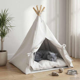 Dieren Teepee Met Kussen Wit 40 X 40 X 50 Cm Polyester