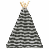 Dieren Teepee Met Kussen Wit En Grijs 40 X 40 X 50 Cm Polyester