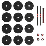2-In-1 Halter-Barbell Set 20Kg 20Kg