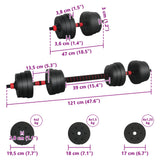 2-In-1 Halter-Barbell Set 20Kg 20Kg