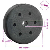 Gewichtsplaten 10 Kg 4 Pcs 10Kg Zwart Cement En Ijzeren Zand