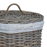 Wasmand Met Deksel 2 Pcs Kubu Kubu Rattan