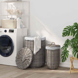 Wasmand Met Deksel 2 Pcs Kubu Kubu Rattan