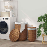 Wasmand Met Deksel 2 Pcs Kubu Kubu Rattan