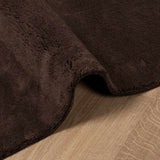 Medium Pile Zachte En Wasbare Tapijt Huarte 150 X 80 Cm Bruin