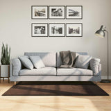 Medium Pile Zachte En Wasbare Tapijt Huarte 150 X 80 Cm Bruin